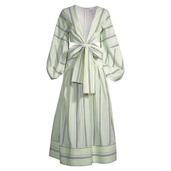 NWT! SIGNIFICANT OTHER Nola Maxi Dress in Avocado Stripe Size 6 - Picture 5 of 16